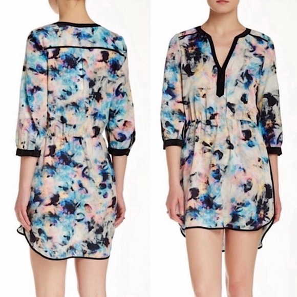 Parker Dresses & Skirts - PARKER Mallory Silk Mini Dress Floral Watercolor